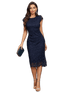 Robe Droite Année 60 Marine - Louise Vintage