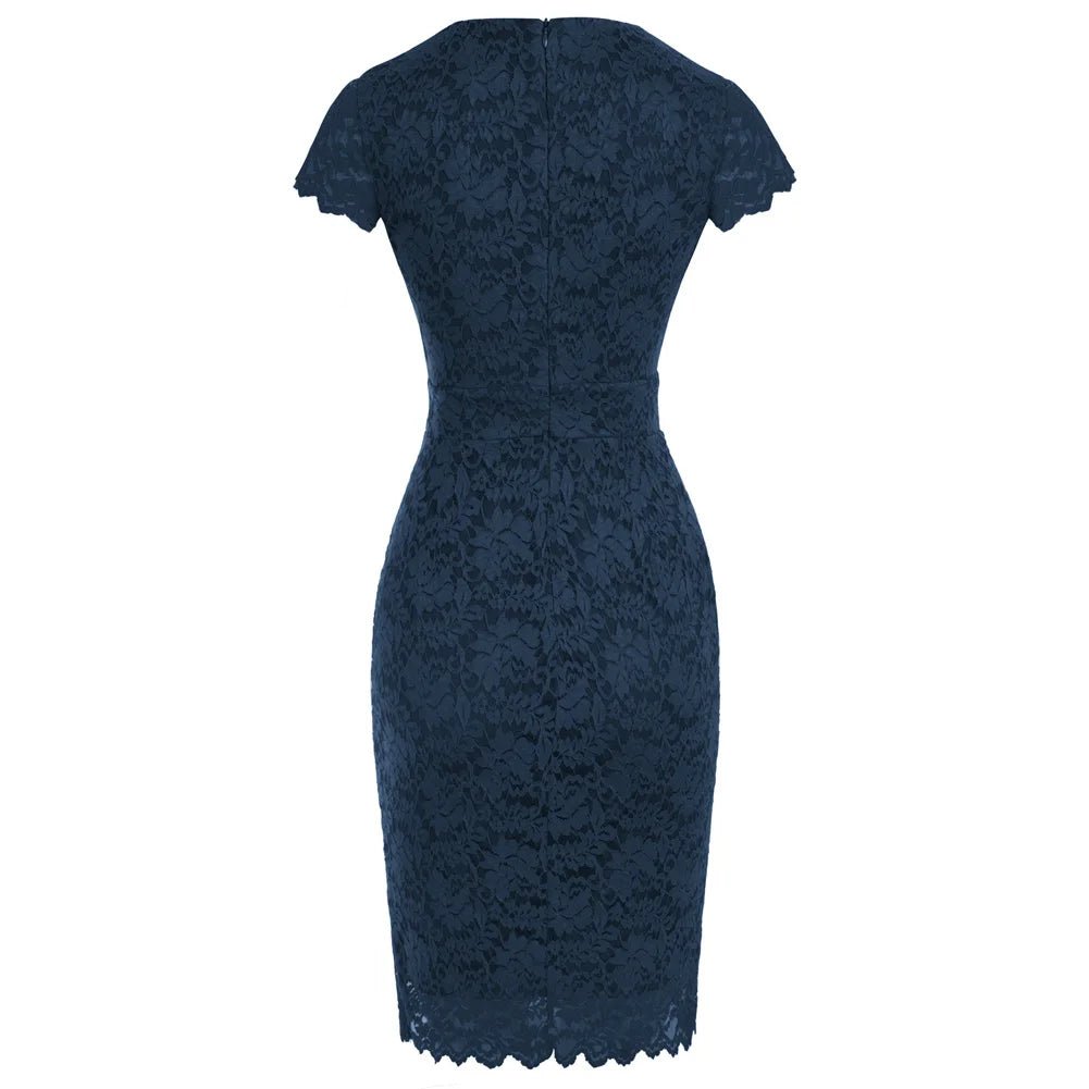 Robe Droite Année 60 Marine - Louise Vintage