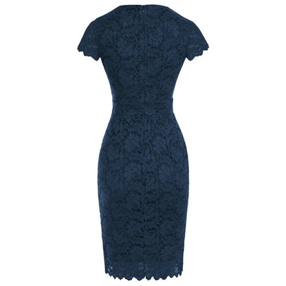 Robe Droite Année 60 Marine - Louise Vintage
