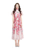 Robe Droite Style Année 40 Rose - Louise Vintage