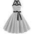 Robe Evasée Vintage Blanche Pois Noirs - Louise Vintage