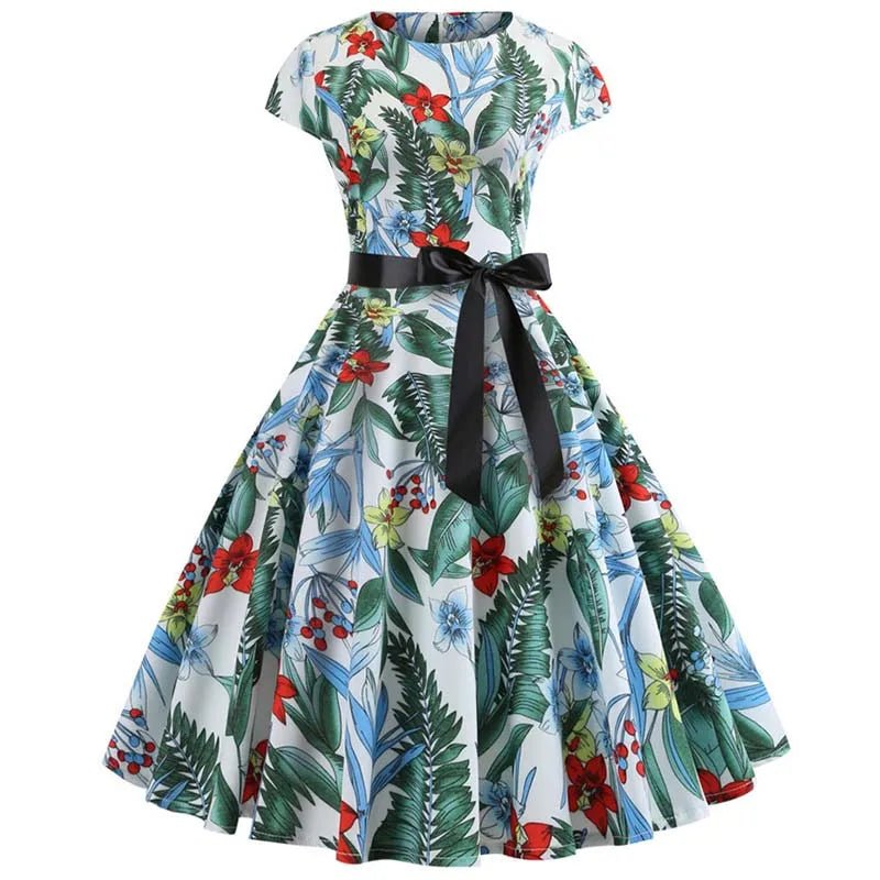 Robe Evasée Vintage Coquelicots - Louise Vintage