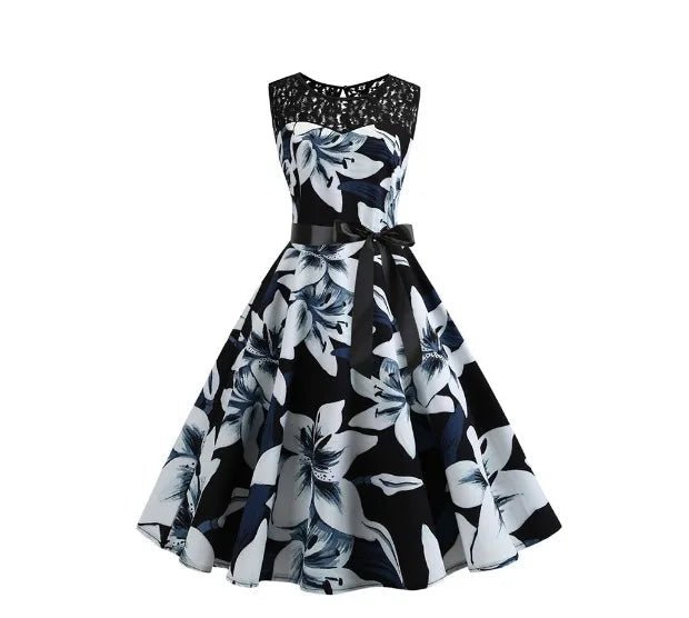 Robe Evasée Vintage Violette - Louise Vintage