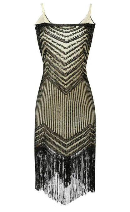 Robe Femme Années 20 Beige - Louise Vintage
