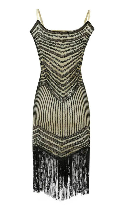 Robe Femme Années 20 Beige - Louise Vintage