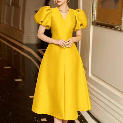 Robe Femme Jaune Années 40 - Louise Vintage