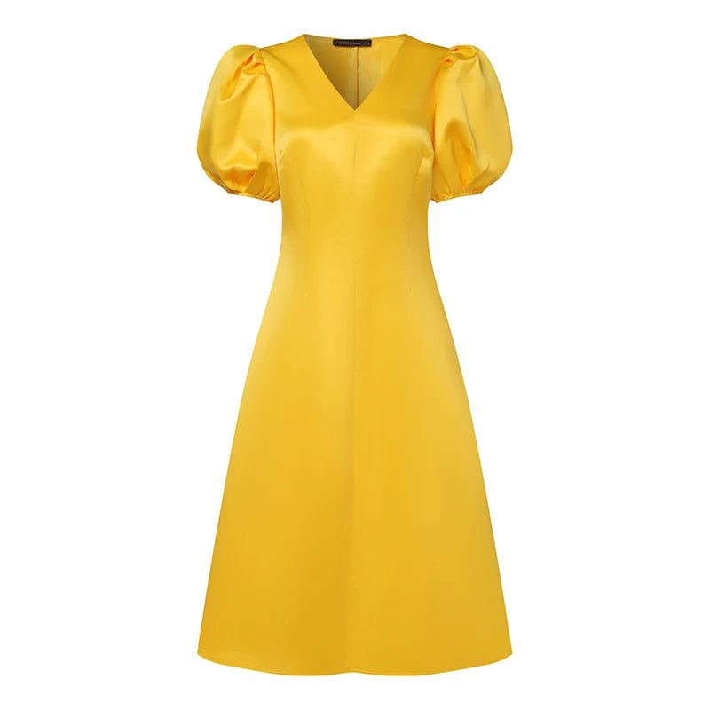 Robe Femme Jaune Années 40 - Louise Vintage