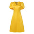 Robe Femme Jaune Années 40 - Louise Vintage