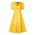 Robe Femme Jaune Années 40 - Louise Vintage
