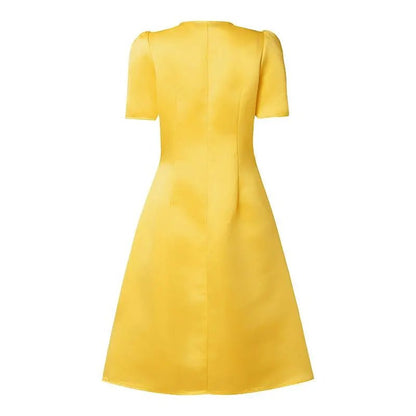 Robe Femme Jaune Années 40 - Louise Vintage