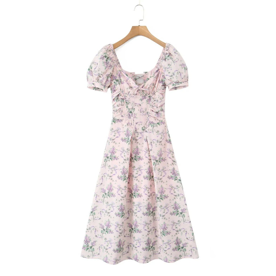 Robe Fleurs Années 40 Rose - Louise Vintage