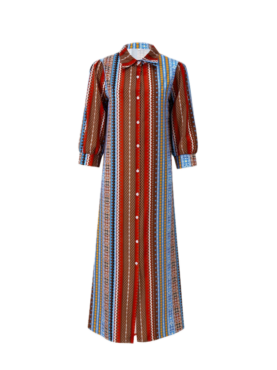 Robe Géométrique Années 70 - Louise Vintage