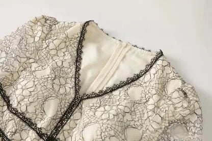 Robe Habillée Année 40 Champagne - Louise Vintage