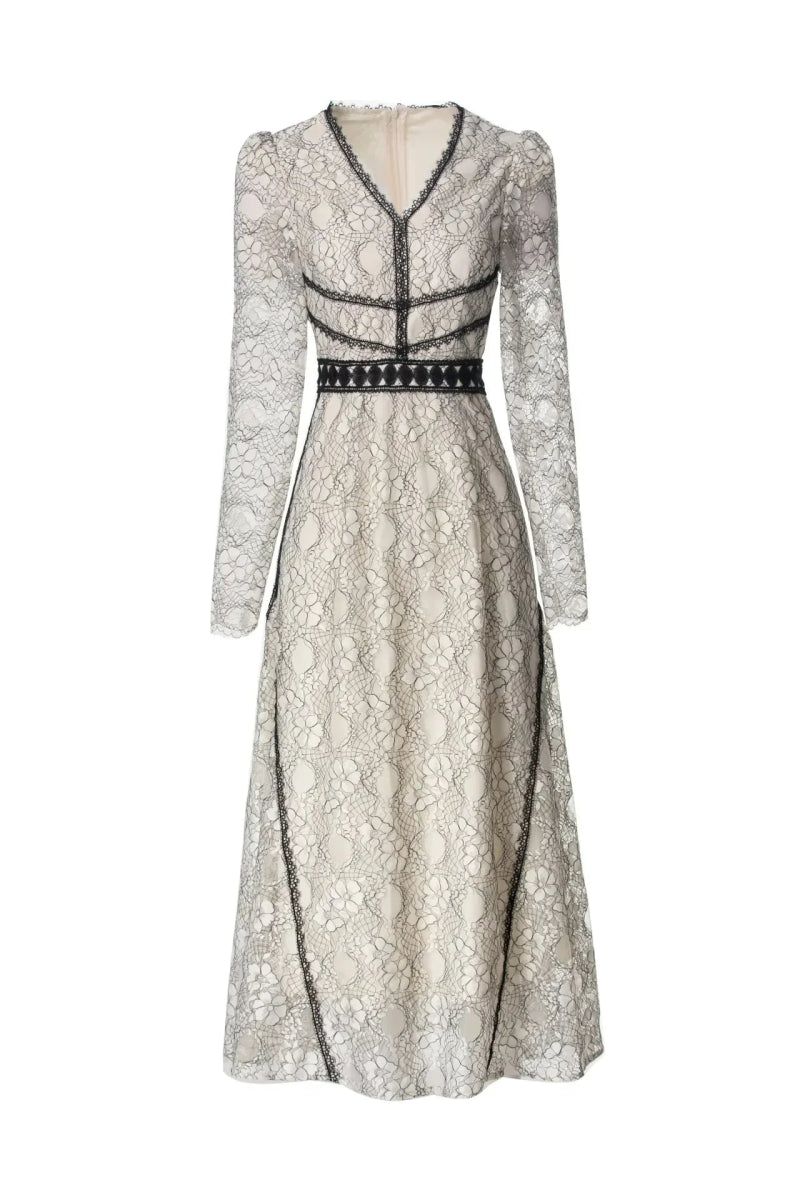 Robe Habillée Année 40 Champagne - Louise Vintage