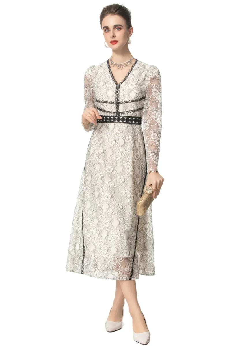 Robe Habillée Année 40 Champagne - Louise Vintage