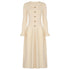 Robe Longue a Volant Vintage Champagne - Louise Vintage