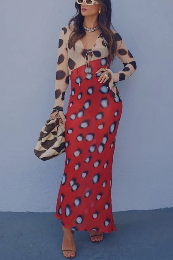 Robe Longue Année 70 a Pois - Louise Vintage