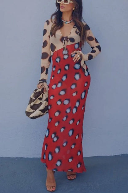 Robe Longue Année 70 a Pois - Louise Vintage