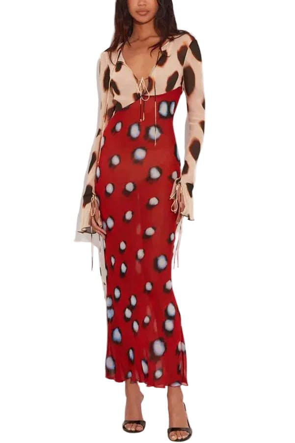 Robe Longue Année 70 a Pois - Louise Vintage