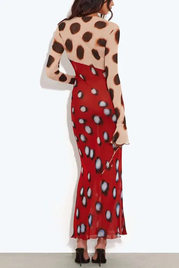 Robe Longue Année 70 a Pois - Louise Vintage