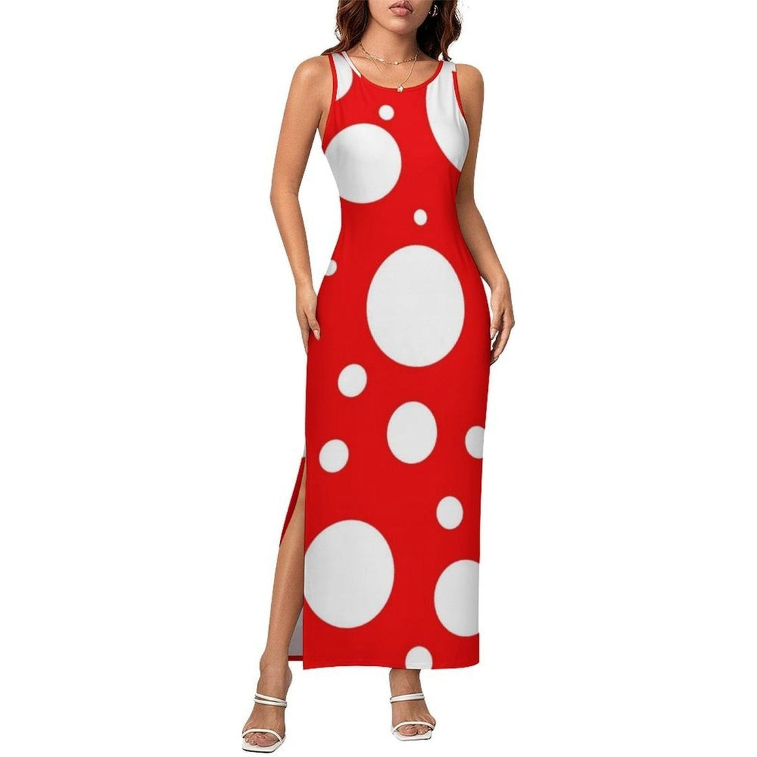 Robe Longue Année 70 Rouge - Louise Vintage