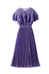 Robe Mi Longue Année 30 40 Violet - Louise Vintage