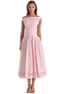 Robe mi Longue Rose Vintage - Louise Vintage