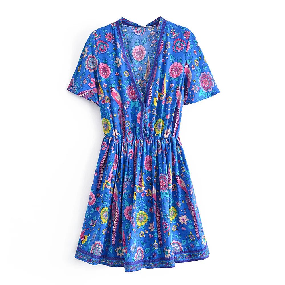 Robe Motif Fleuri Année 70 - Louise Vintage