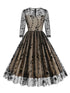 Robe Noire Années 50 Papillons - Louise Vintage