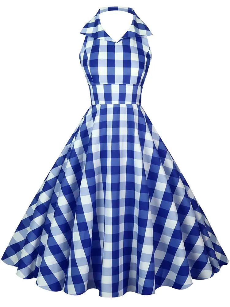 Robe Ouverte Vintage Bleu - Louise Vintage