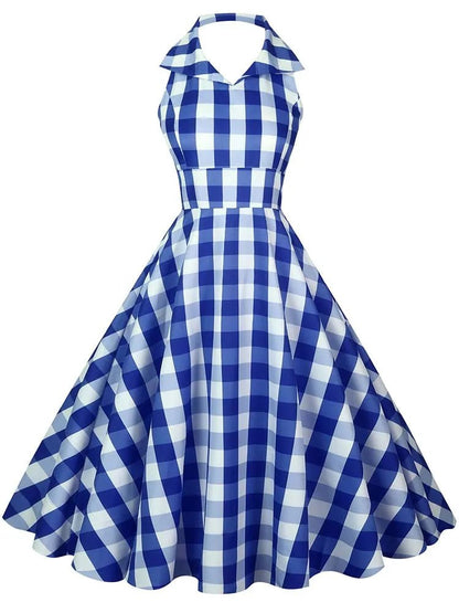 Robe Ouverte Vintage Bleu - Louise Vintage