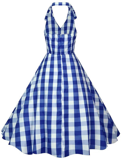 Robe Ouverte Vintage Bleu - Louise Vintage