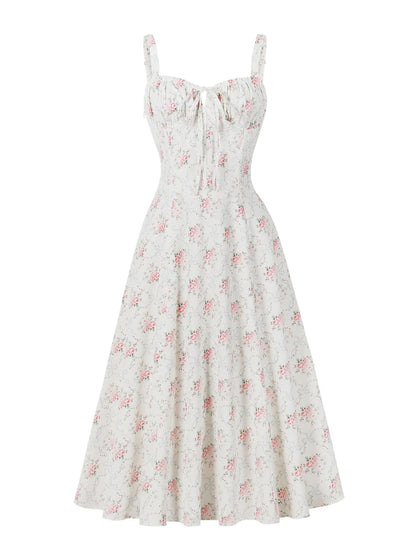 Robe Patineuse Année 50 Blanc - Louise Vintage