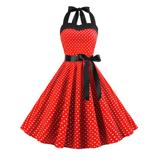 Robe Pin Up Année 50 Rouge - Louise Vintage