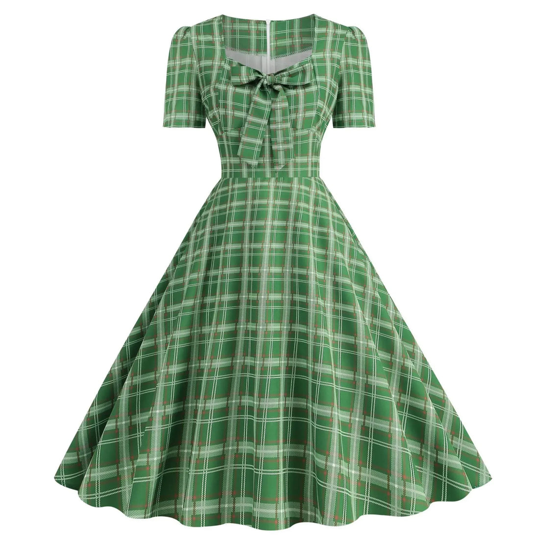 Robe Rayée Année 50 Verte - Louise Vintage