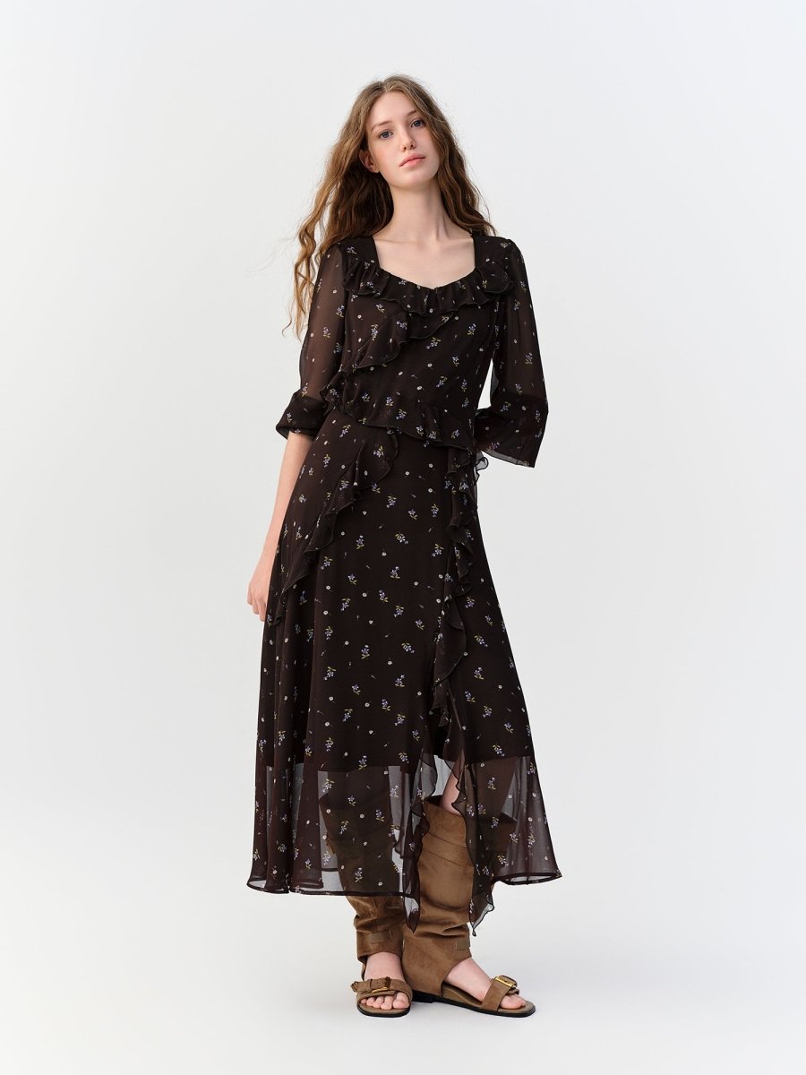 Robe Rétro 1940s Dentelle Noire - Louise Vintage