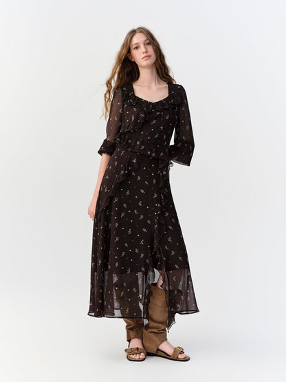 Robe Rétro 1940s Dentelle Noire - Louise Vintage