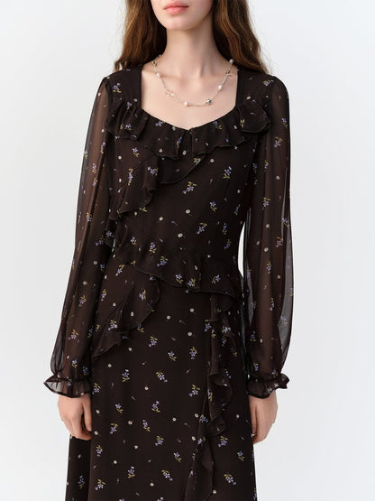 Robe Rétro 1940s Dentelle Noire - Louise Vintage
