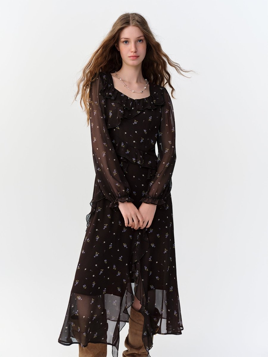 Robe Rétro 1940s Dentelle Noire - Louise Vintage