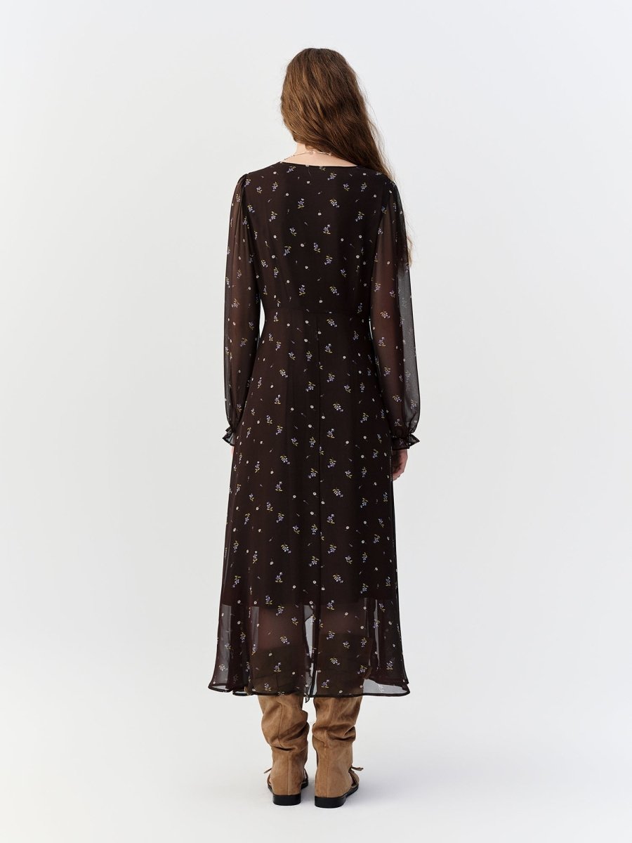 Robe Rétro 1940s Dentelle Noire - Louise Vintage