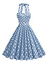 Robe Rétro Année 50 Bleu - Louise Vintage