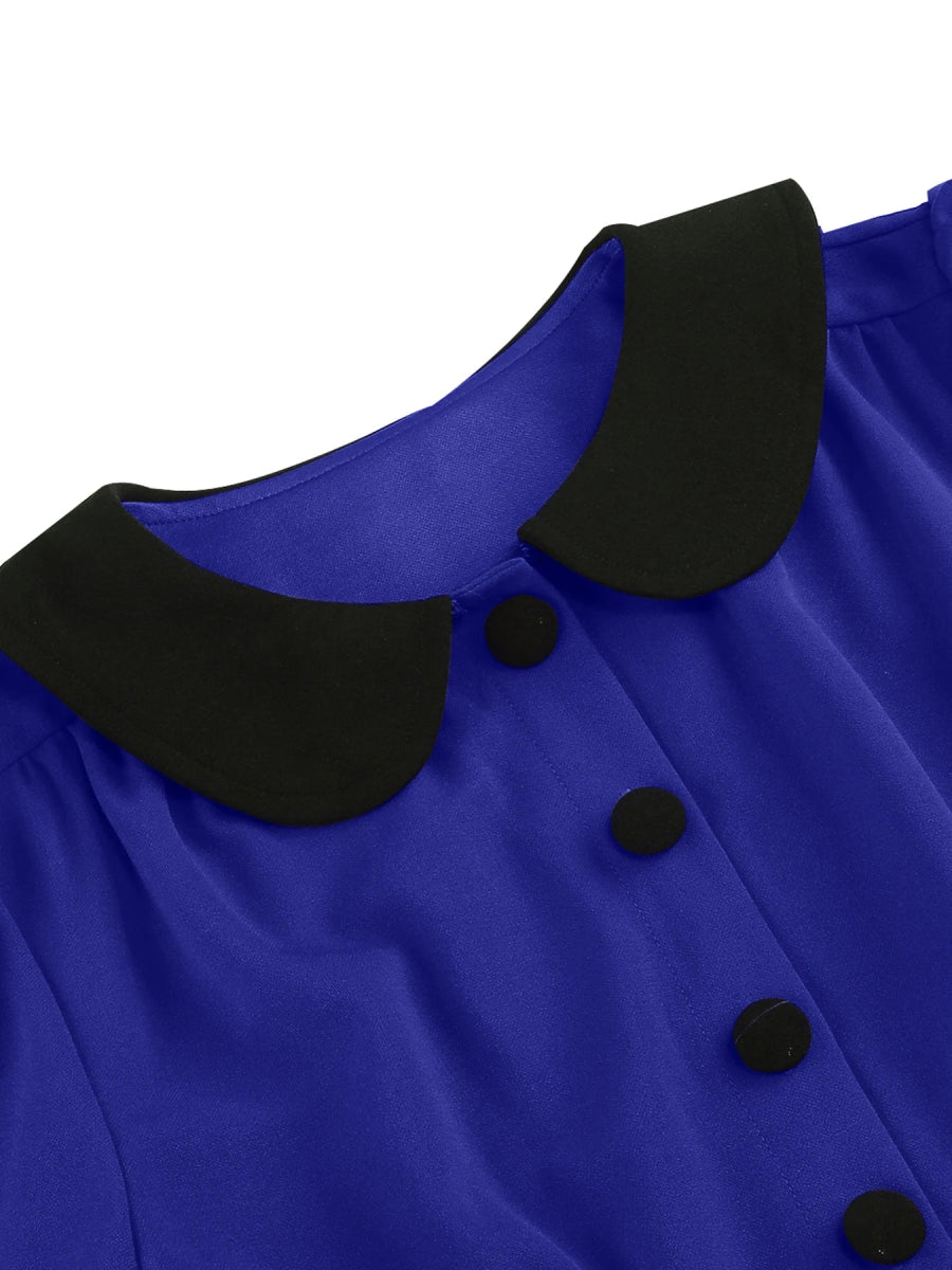 Robe Rétro Année 50 Bleu - Louise Vintage