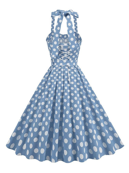 Robe Rétro Année 50 Bleu - Louise Vintage