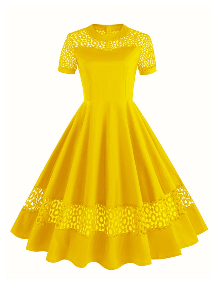 Robe Rétro Année 50 Jaune - Louise Vintage