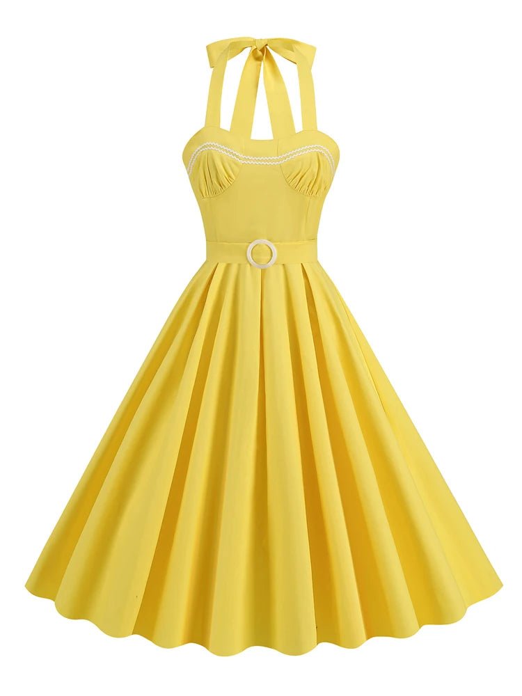 Robe Rétro Année 50 Jaune - Louise Vintage