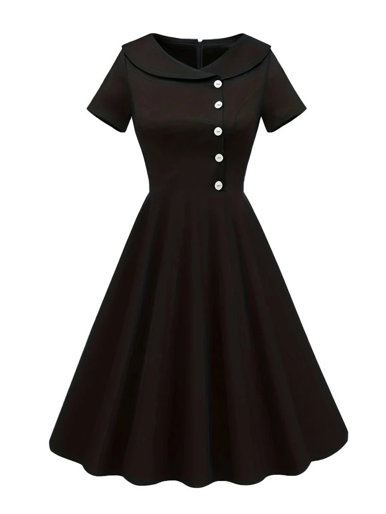 Robe Rétro Années 60 Noire - Louise Vintage