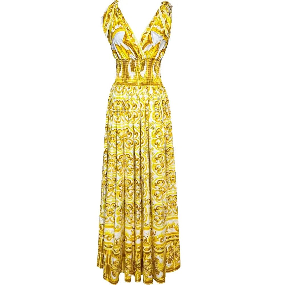 Robe Rétro Mode 1940s Jaune - Louise Vintage