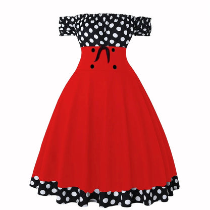 Robe Rockabilly Année 50 Noire - Louise Vintage
