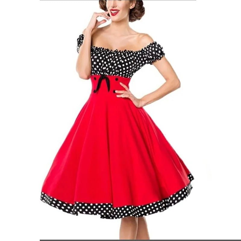Robe Rockabilly Année 50 Noire - Louise Vintage