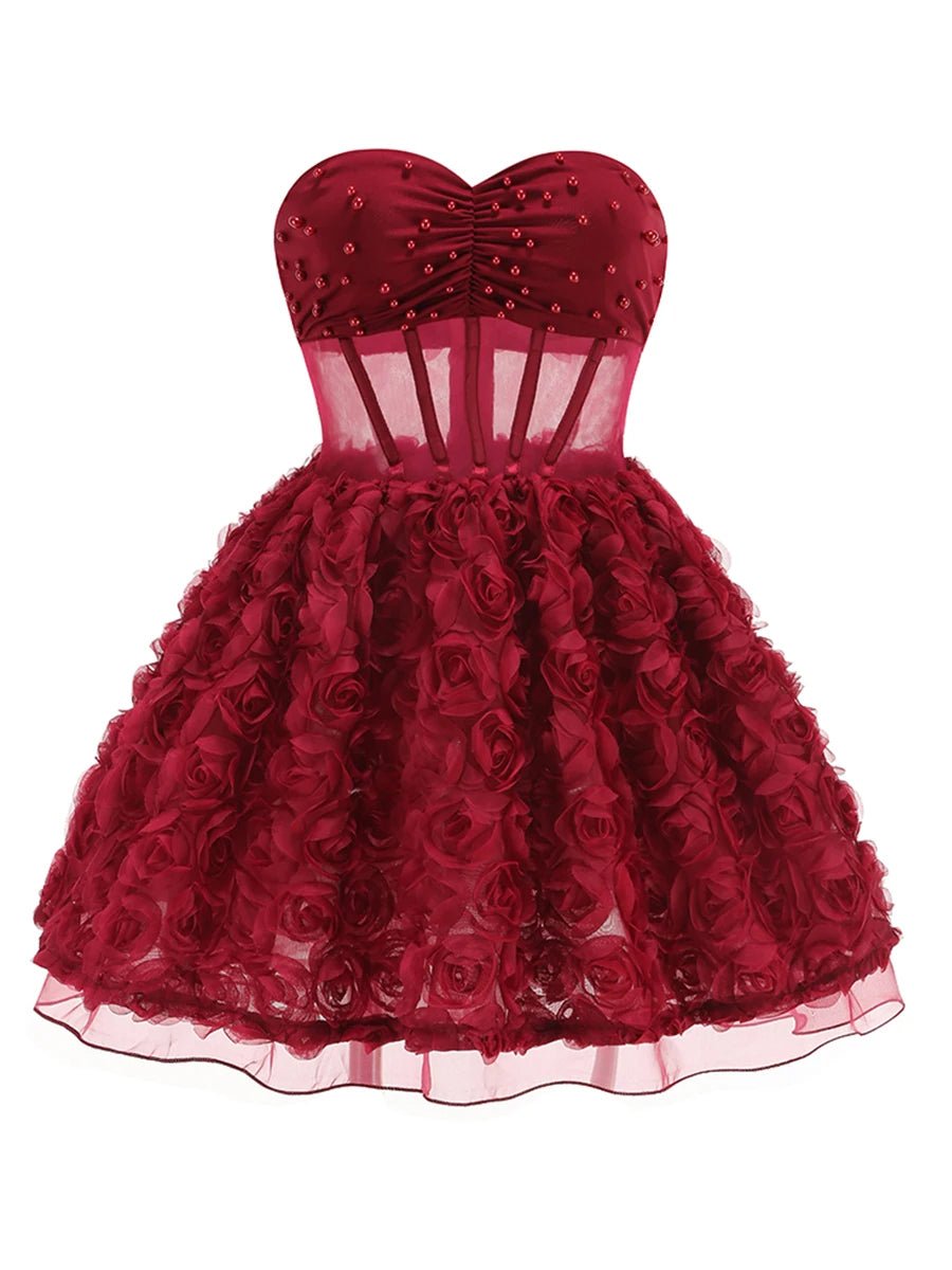 Robe Rouge Dentelle Vintage - Louise Vintage
